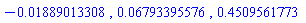 -0.1889013308e-1, 0.6793395576e-1, .4509561773