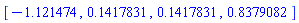 [-1.121474, .1417831, .1417831, .8379082]