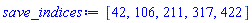 [42, 106, 211, 317, 422]