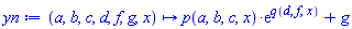 proc (a, b, c, d, f, g, x) options operator, arrow, function_assign; p(a, b, c, x)*RealDomain:-exp(q(d, f, x))+g end proc