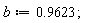 b := .9623