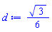 (1/6)*3^(1/2)
