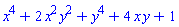 x^4+2*x^2*y^2+y^4+4*x*y+1