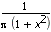 1/Pi/(1+x^2)