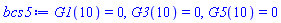 G1(10) = 0, G3(10) = 0, G5(10) = 0