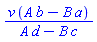 v*(A*b-B*a)/(A*d-B*c)