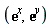 e^x, e^y