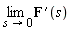 limit((D(F))(s), s = 0)