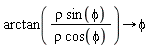 arctan((rho sin(phi))/(rho cos(phi)))->phi