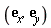 e[x], e[y]