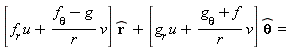 [f[r] u+(f[theta]-g)/(r) v] r+[g[r] u+(g[theta]+f)/(r) v] theta=