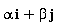 alpha*i+beta*j
