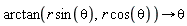 arctan(r sin(theta),r cos(theta))->theta
