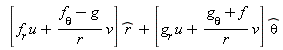 [f[r]*u+(f[theta]-g)*v/r]*`#mover(mi(