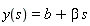 y(s) = b+beta*s