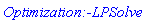 Optimization:-LPSolve