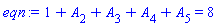 1+A[2]+A[3]+A[4]+A[5] = 8