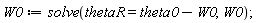 W0 := solve(thetaR = theta0-W0, W0);