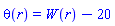 theta(r) = W(r)-20
