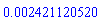 0.2421120520e-2