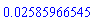 0.2585966545e-1