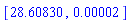 [28.60830, 0.2e-4]