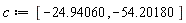 c := [-24.94060, -54.20180]