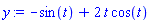 -sin(t)+2*t*cos(t)