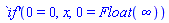 `\`if'`(0 = 0, x, 0 = Float(infinity))