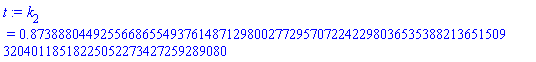 k[2] = .8738880449255668655493761487129800277295707224229803653538821365150932040118518225052273427259289080