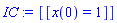 [[x(0) = 1]]