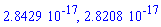 0.28429e-16, 0.28208e-16