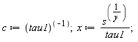 c := 1/tau1;