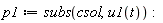 p1 := subs(csol, u1(t))