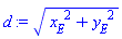 (`#msub(mi("x"),mi("E"))`^2+`#msub(mi("y"),mi("E"))`^2)^(1/2)
