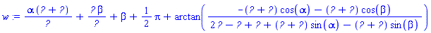 alpha*(r__1+r__2)/r__2+r__1*beta/r__2+beta+(1/2)*Pi+arctan((-(r__1+r__2)*cos(alpha)-(r__1+r__2)*cos(beta))/(2*r__1-r__0+r__2+(r__1+r__2)*sin(alpha)-(r__1+r__2)*sin(beta)))