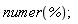 numer(%);