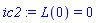L(0) = 0