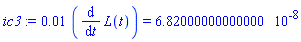 0.1e-1*(diff(L(t), t)) = 0.682000000000000e-7