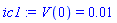 V(0) = 0.1e-1