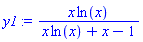 x*ln(x)/(x*ln(x)+x-1)