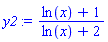 (ln(x)+1)/(ln(x)+2)