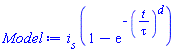 i[s]*(1-exp(-(t/tau)^d))