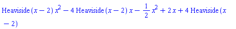 Heaviside(x-2)*x^2-4*Heaviside(x-2)*x-(1/2)*x^2+2*x+4*Heaviside(x-2)
