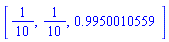[1/10, 1/10, .9950010559]
