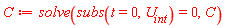C := solve(subs(t = 0, U[int]) = 0, C)