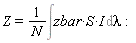 Z = (Int(I*zbar*S, lambda))/N:
