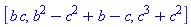 [b*c, b^2-c^2+b-c, c^3+c^2]