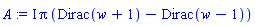 I*Pi*(Dirac(w+1)-Dirac(w-1))