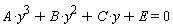 A*y^3+B*y^2+C*y+E = 0